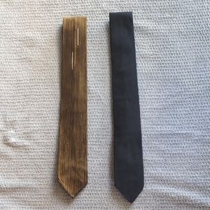 2 Classic Argence Elegant Brown and Black Men's Ties - Paris, France